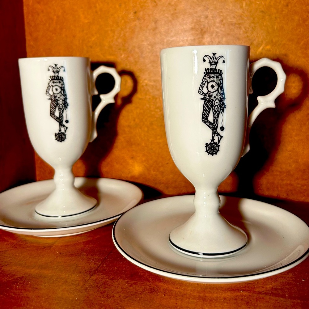 Elegant White Porcelain Coffee Set